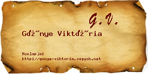 Gönye Viktória névjegykártya